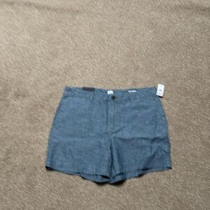 GAP mid rise 5” chambray shorts 12 NWT